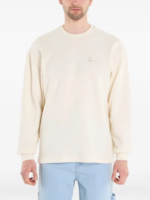 karl kani waffle-knit long-sleeved T-shirt