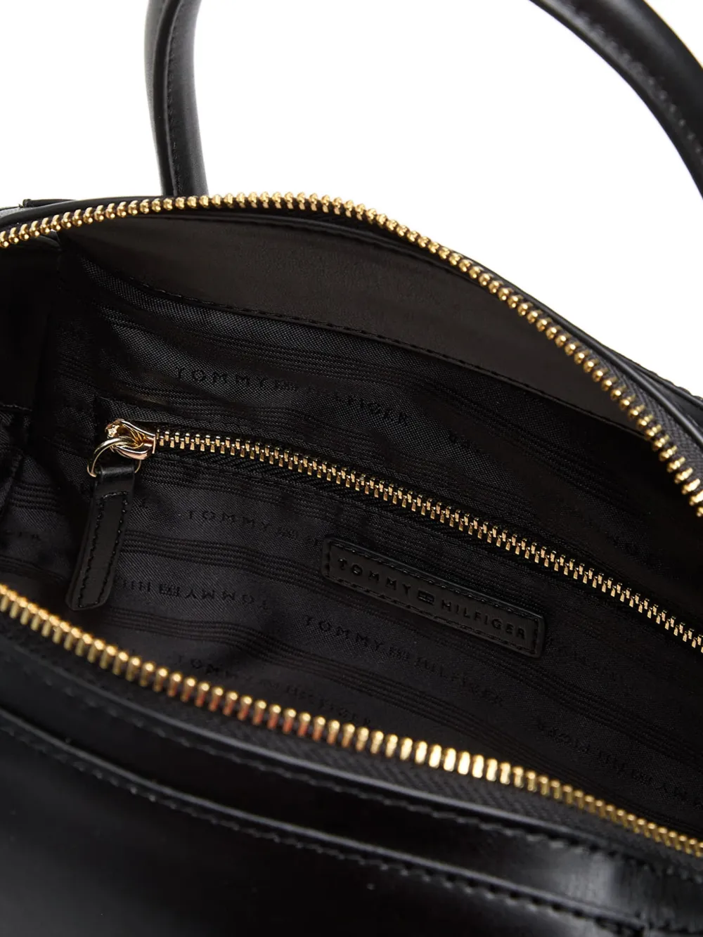 Tommy Hilfiger Heuptas met logoplakkaat Zwart