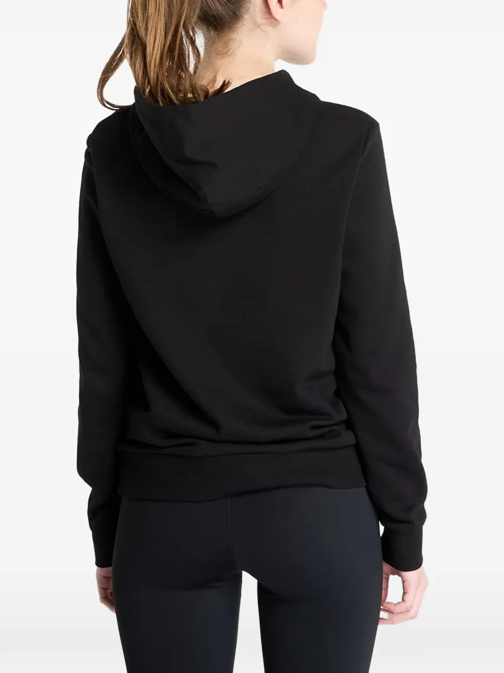 Ea7 Emporio Armani Hoodie met logo van stras Zwart