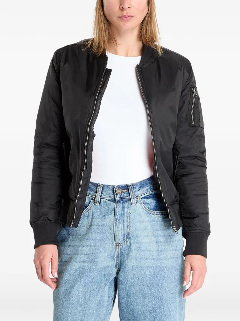 Urban Classics Bomberjacke mit Reißverschlusstaschen - Schwarz