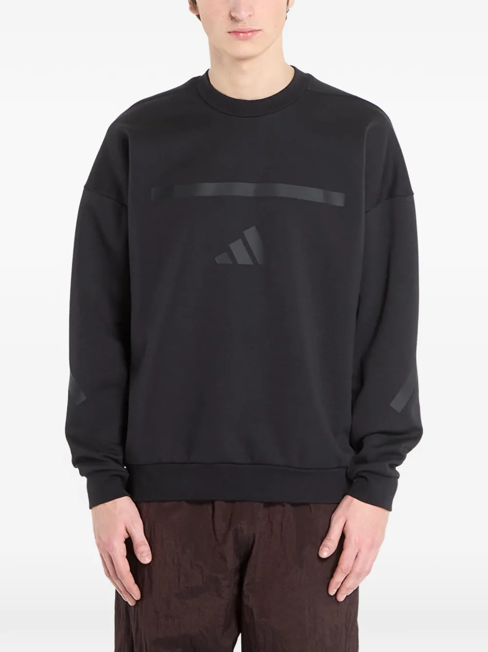adidas Maglione girocollo con stampa - Nero