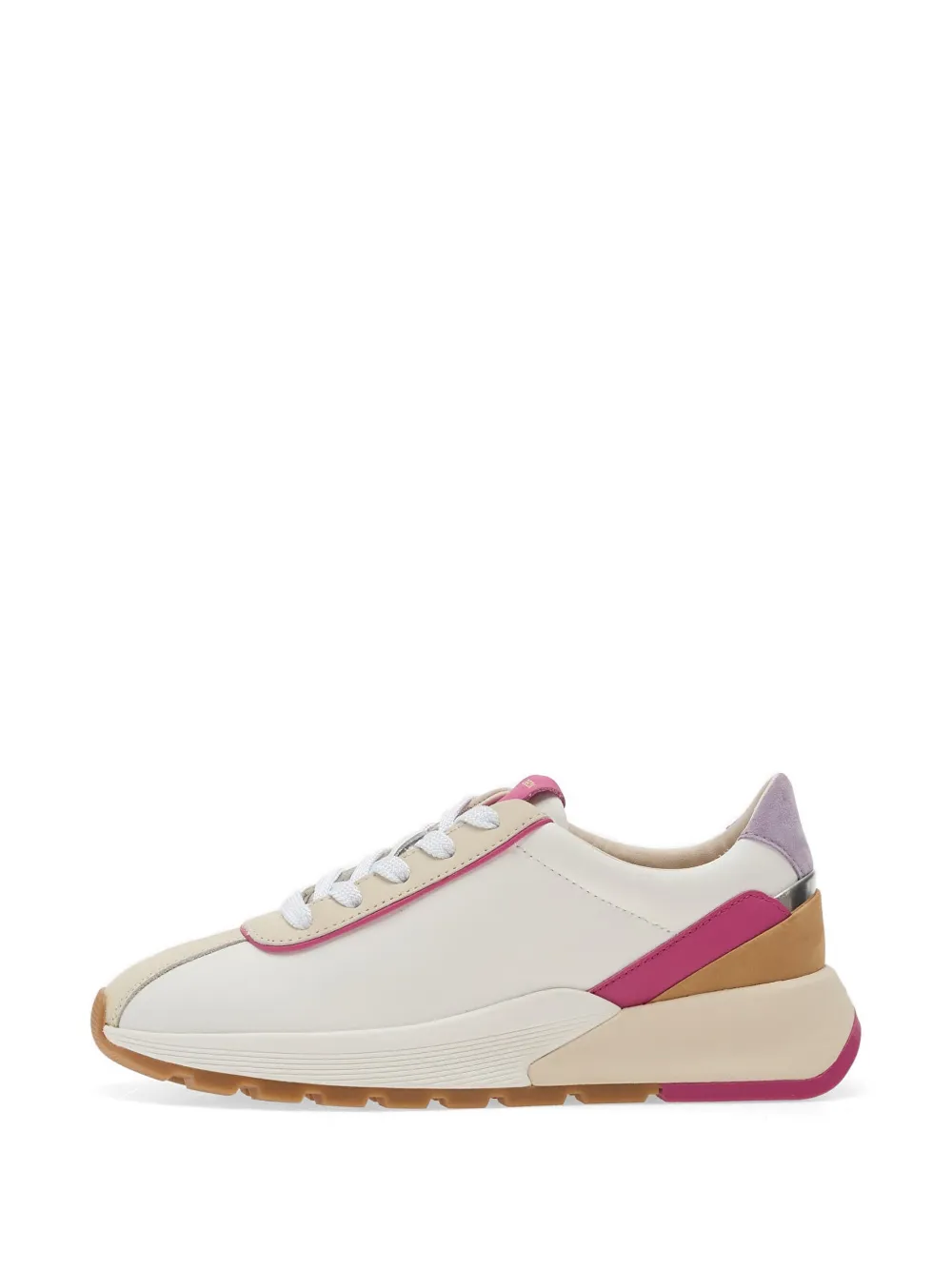 Geox D Metropoli Panelled Lace-up Sneakers In White
