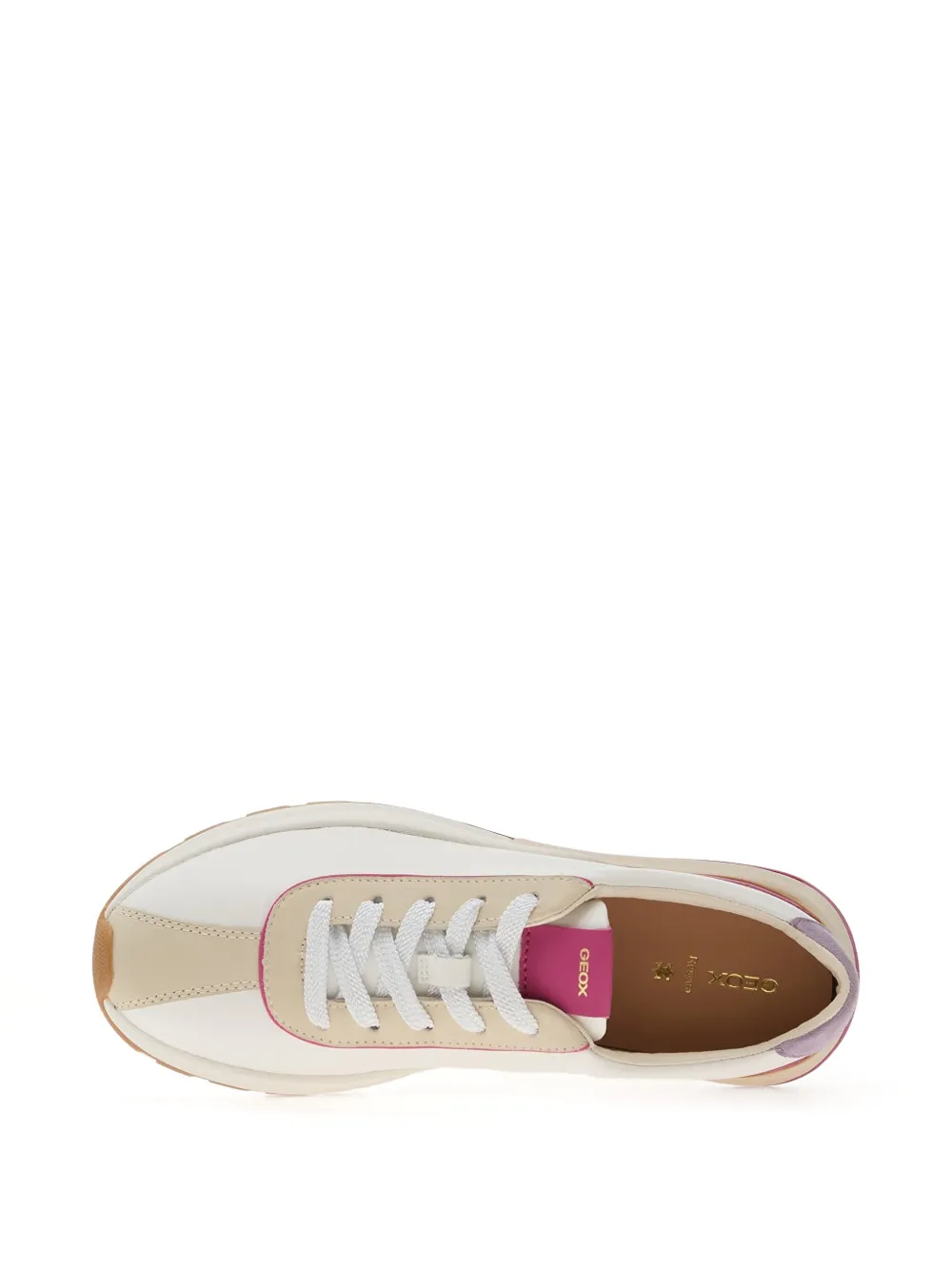 Geox D Metropoli sneakers met vlakken Wit