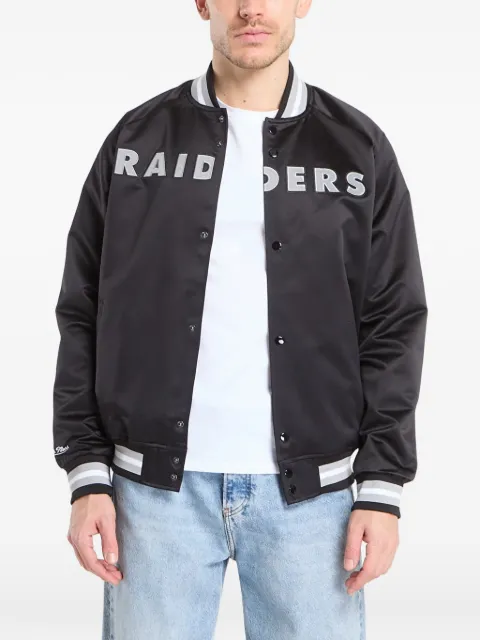 Mitchell & Ness chamarra bomber Raiders en colaboración con NFL
