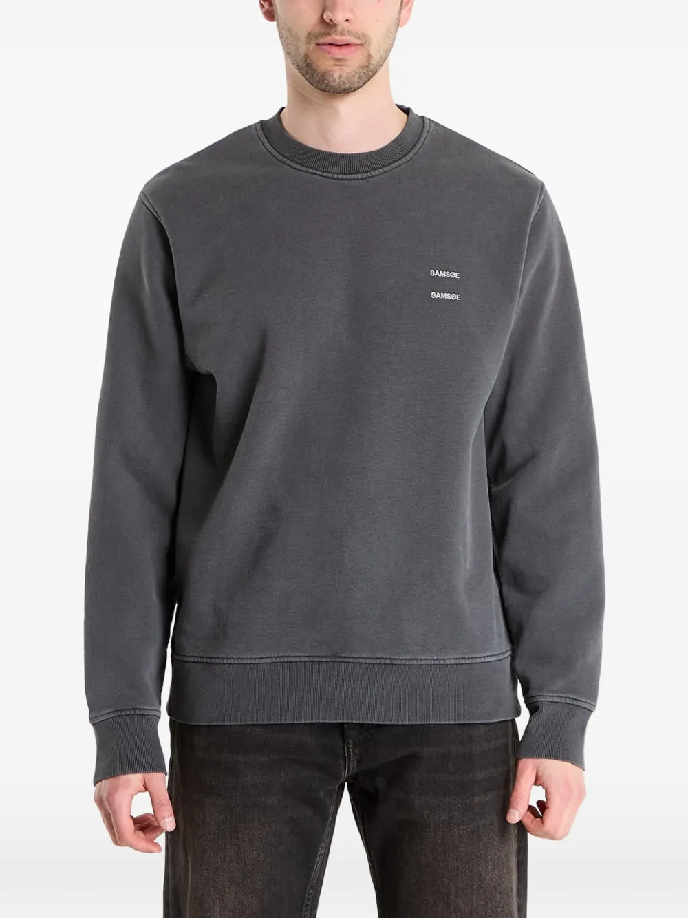 SAMSOE SAMSOE logo-print sweatshirt - Grau