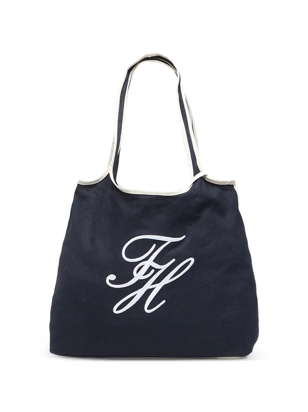 Tommy Hilfiger embroidered-logo canvas tote bag - Blu