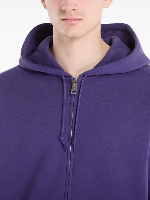 Carhartt WIP logo-embroidered zip-up Hoodie | Purple | FARFETCH
