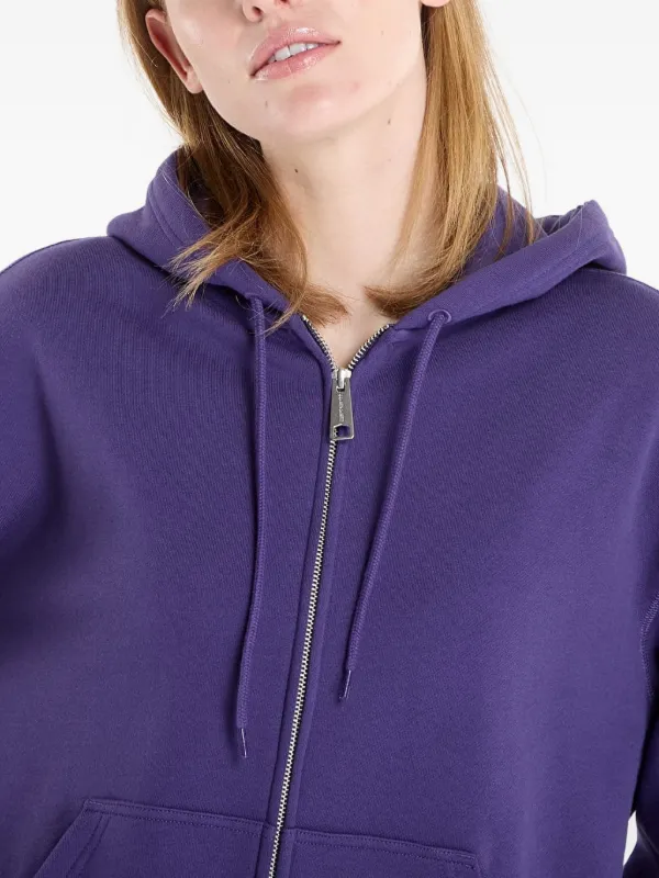 Carhartt WIP logo-embroidered zip-up Hoodie | Purple | FARFETCH