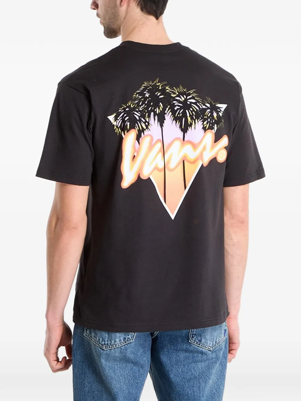 Vans Palm Drive T-shirt met logoprint Zwart