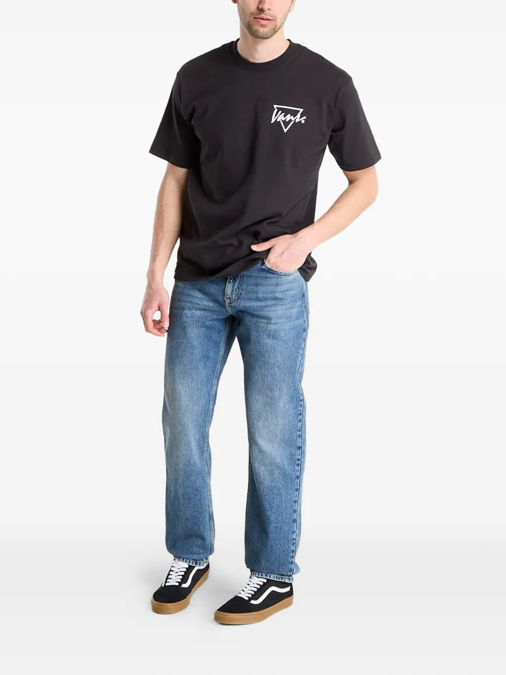 Vans Palm Drive T-shirt met logoprint Zwart
