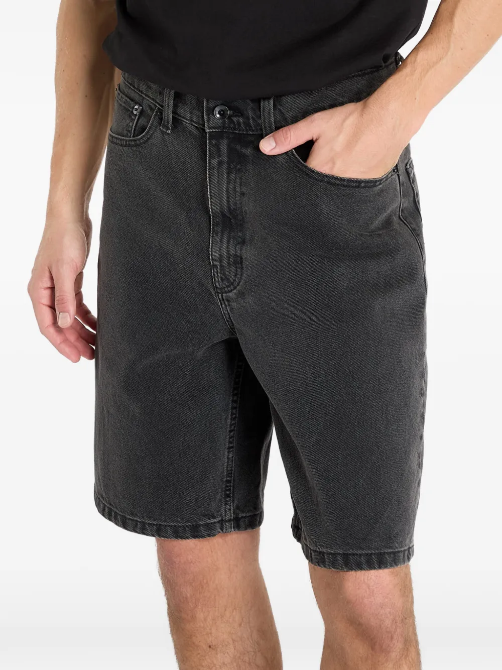 Vans Check-5 denim shorts Zwart