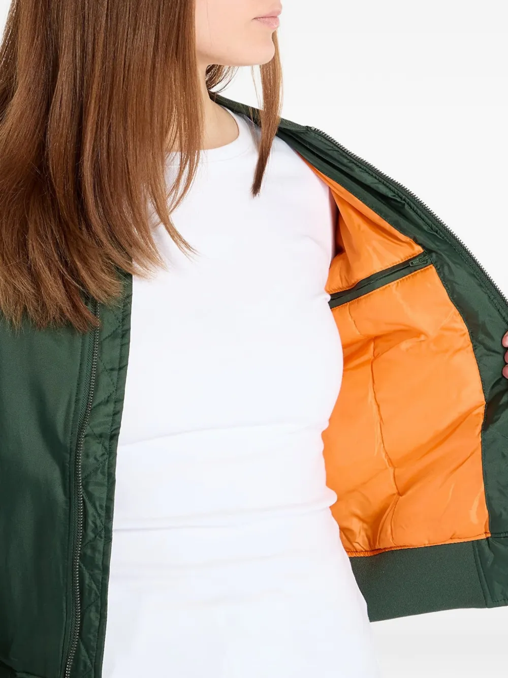 Urban Classics Bomberjack met rits Groen