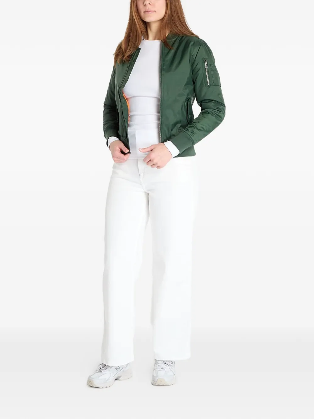 Urban Classics Bomberjack met rits Groen