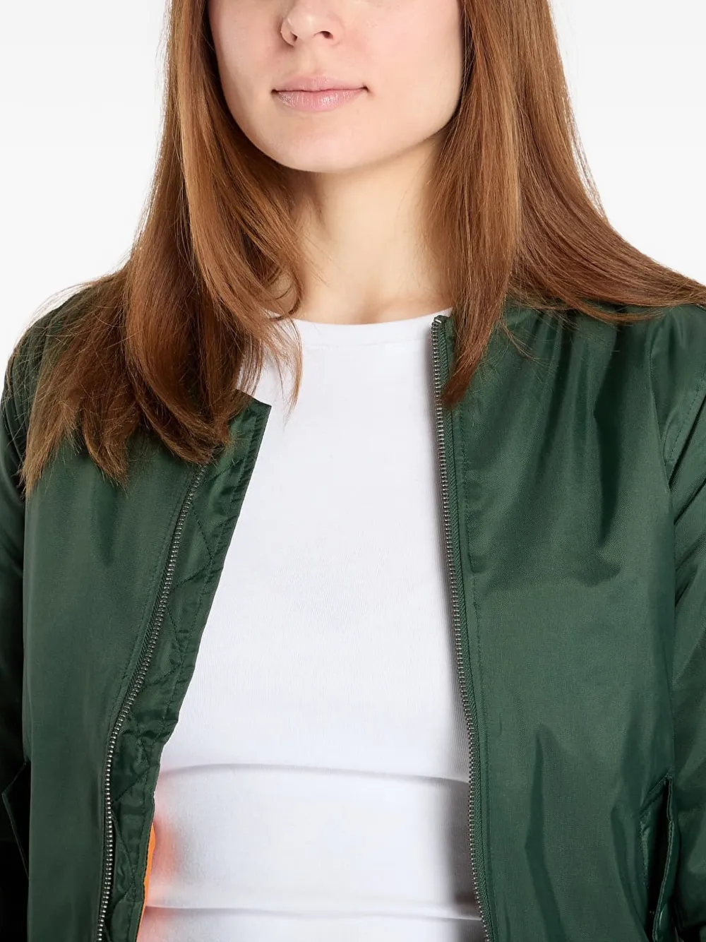 Urban Classics Bomberjack met rits Groen