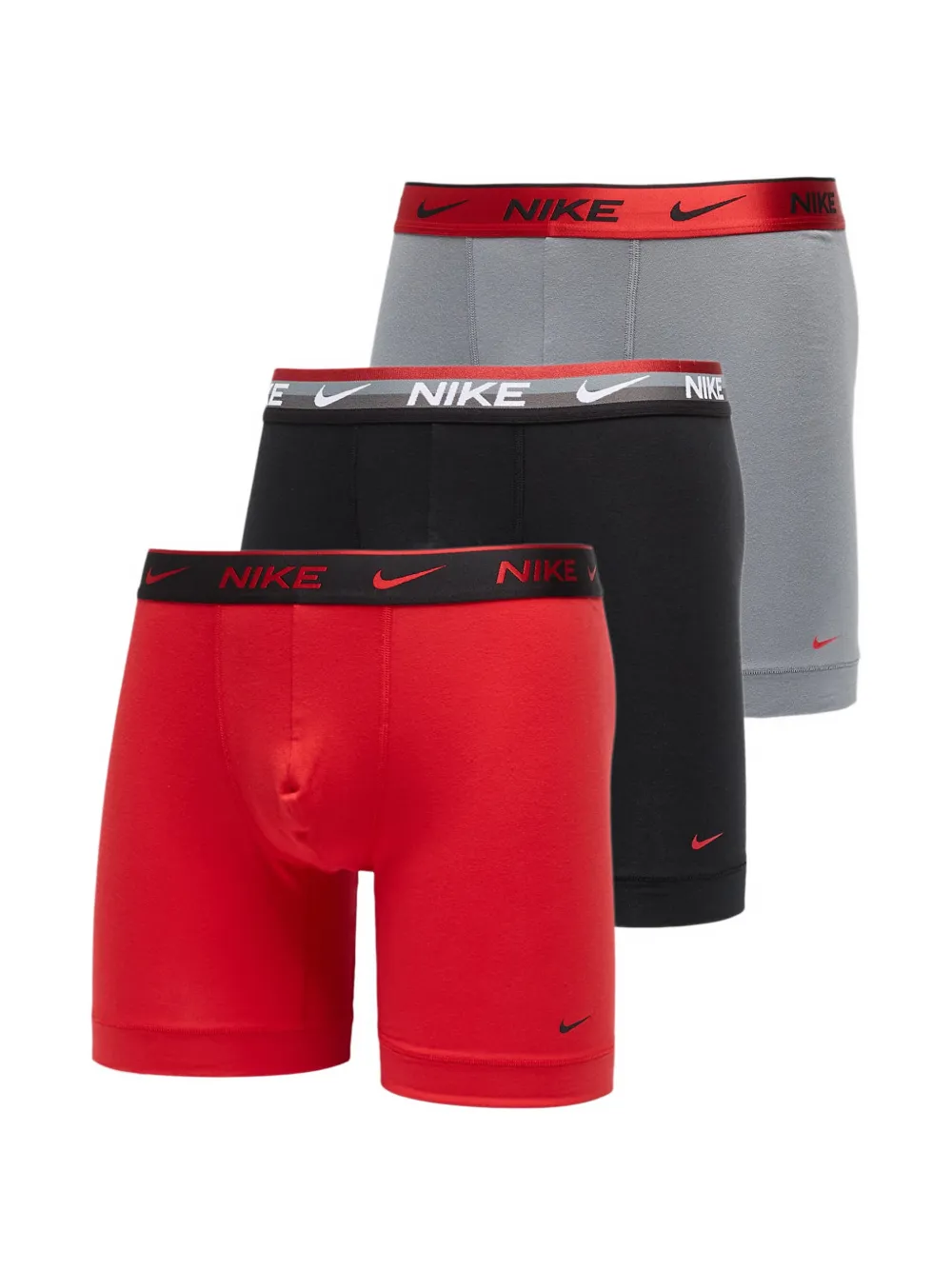 Nike logo-waistband boxers (set of three) - Rosso