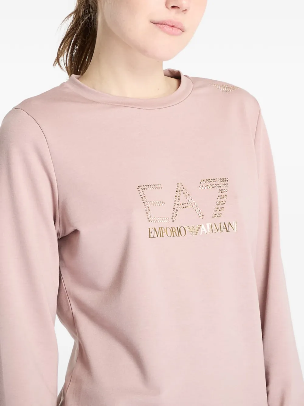 Ea7 Emporio Armani Sweater met logoprint Roze