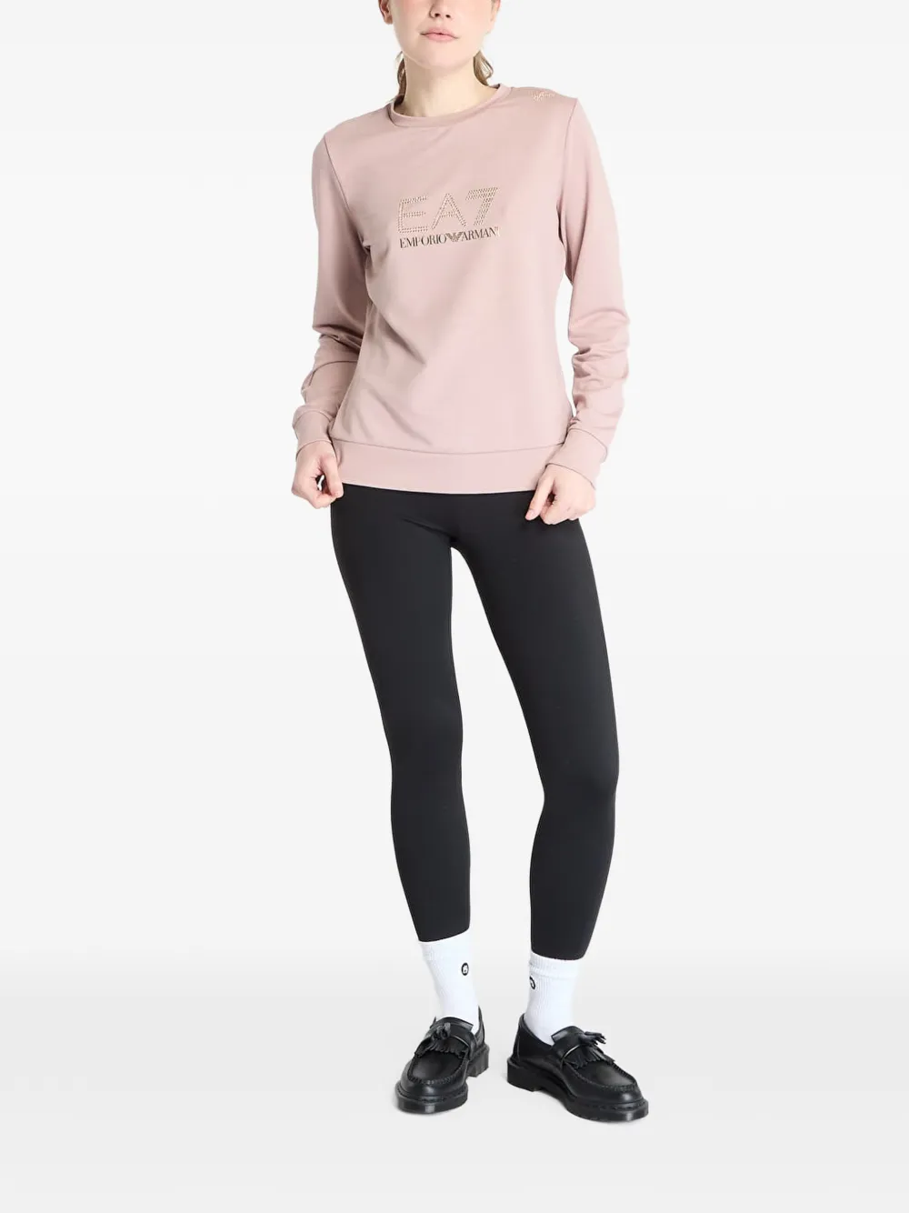Ea7 Emporio Armani Sweater met logoprint Roze