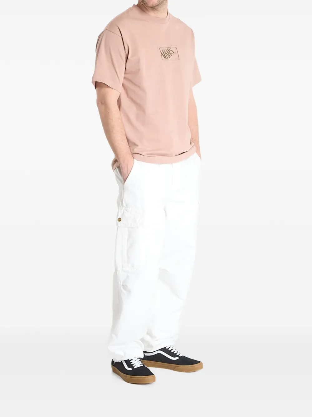 Vans T-shirt met geborduurd logo Beige