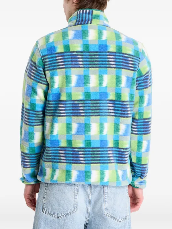 Patagonia check-pattern Fleece Pullover | Blue | FARFETCH ZA
