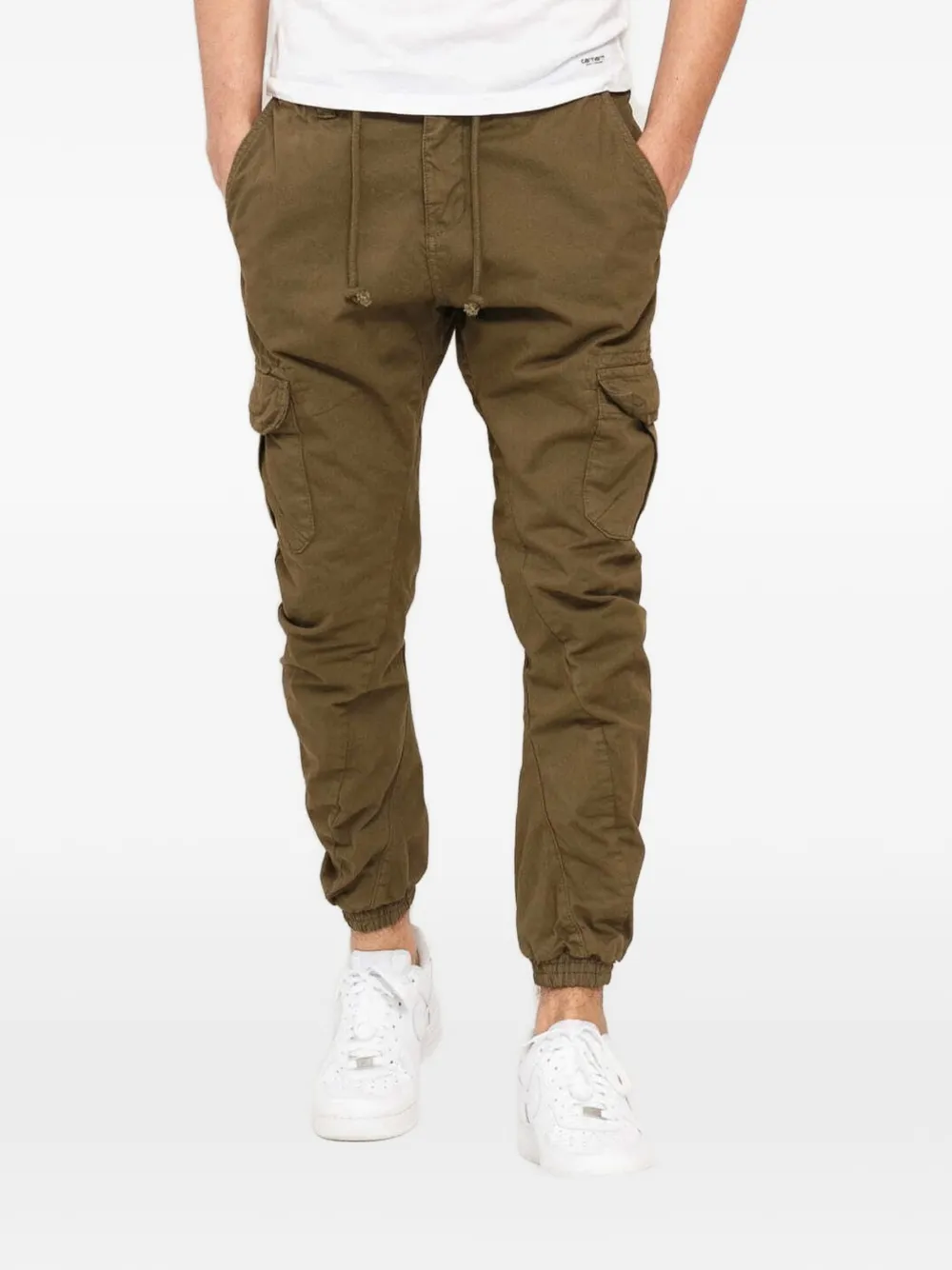 Urban Classics Cuffed Cargo Pants In Green