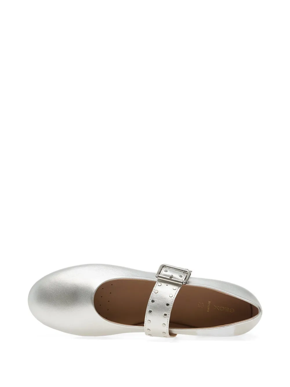 Geox New Palmaria ballerina's verfraaid met studs Zilver