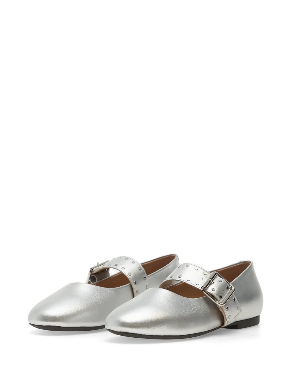 Geox New Palmaria ballerina's verfraaid met studs Zilver