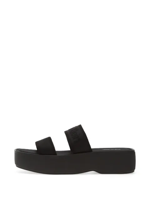 Calvin Klein logo-print platform slides