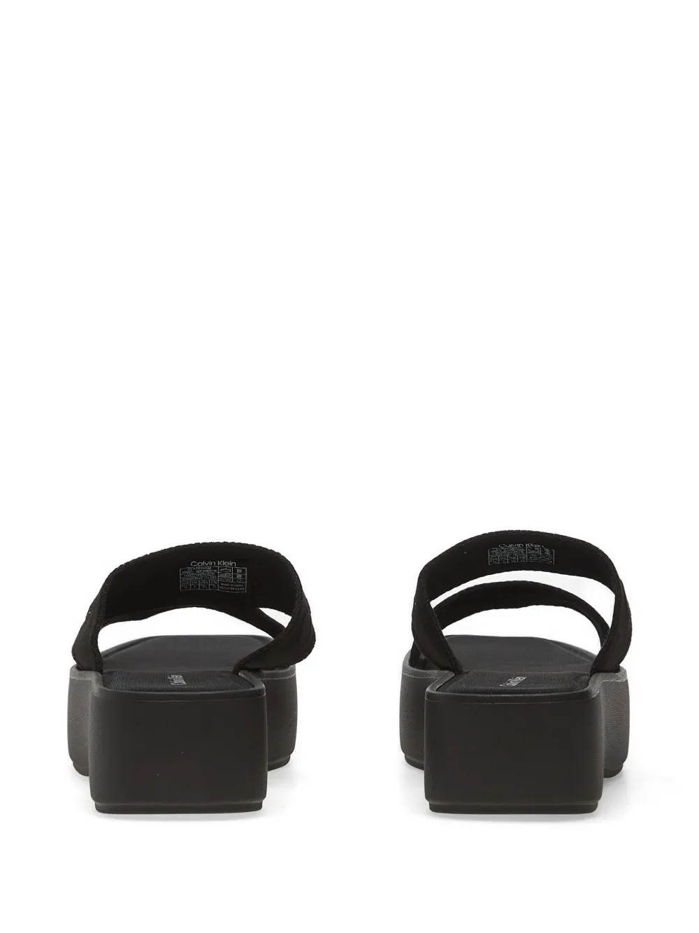 Calvin Klein Slippers met plateauzool Zwart