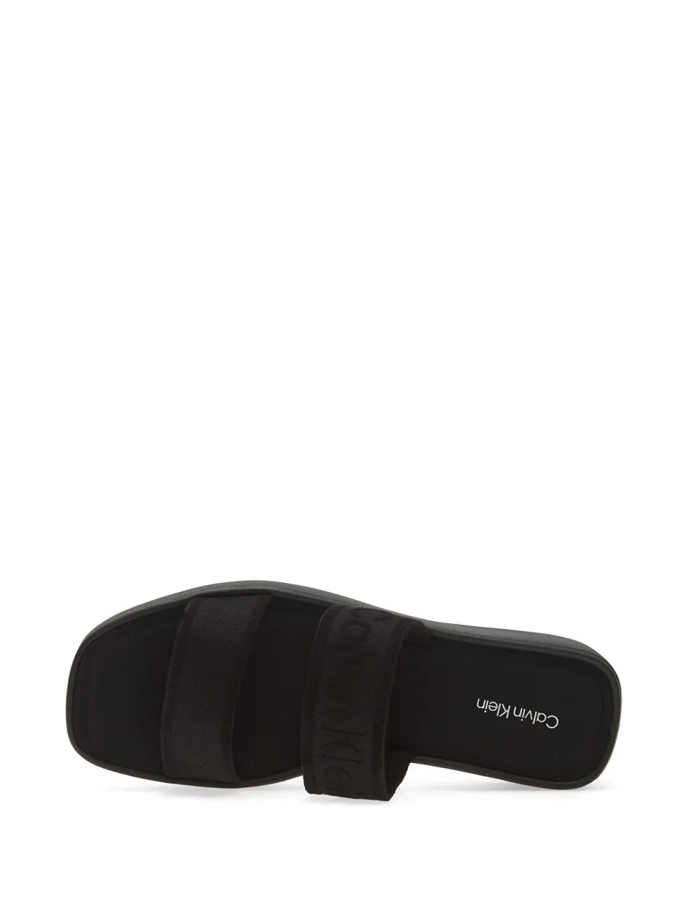 Calvin Klein Slippers met plateauzool Zwart