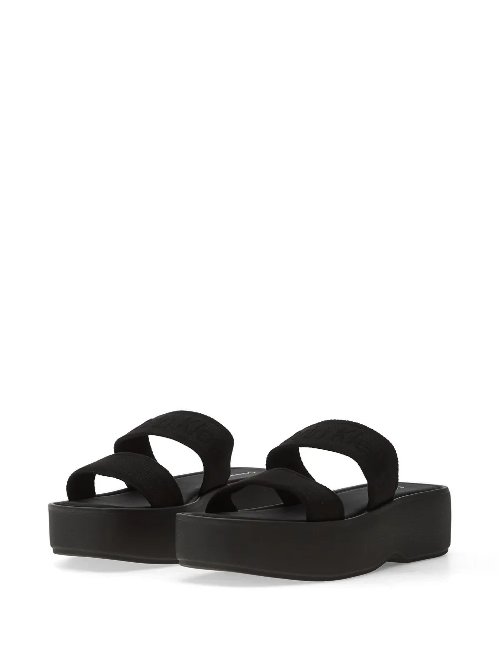 Calvin Klein Slippers met plateauzool Zwart
