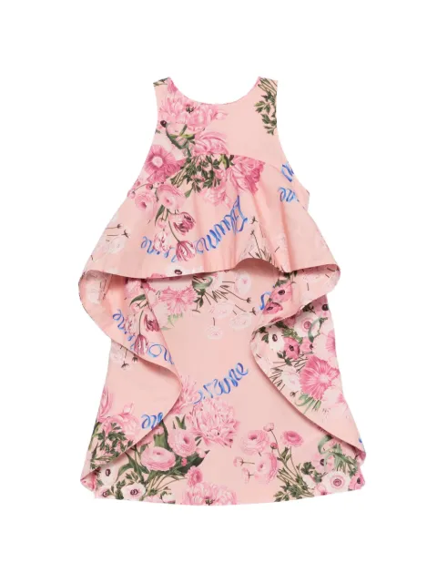 Miss Blumarine floral-print ruffled-detail dress