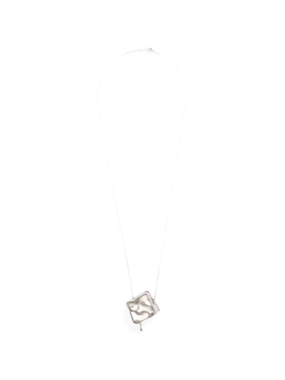 Rabanne hammered-effect pendant necklace - Argento