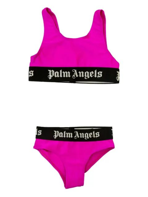 Palm Angels Kids bikini con franja del logo