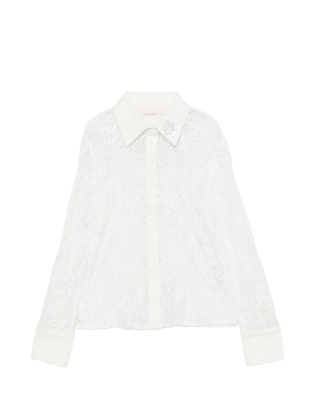 Miss Blumarine lace shirt - Bianco
