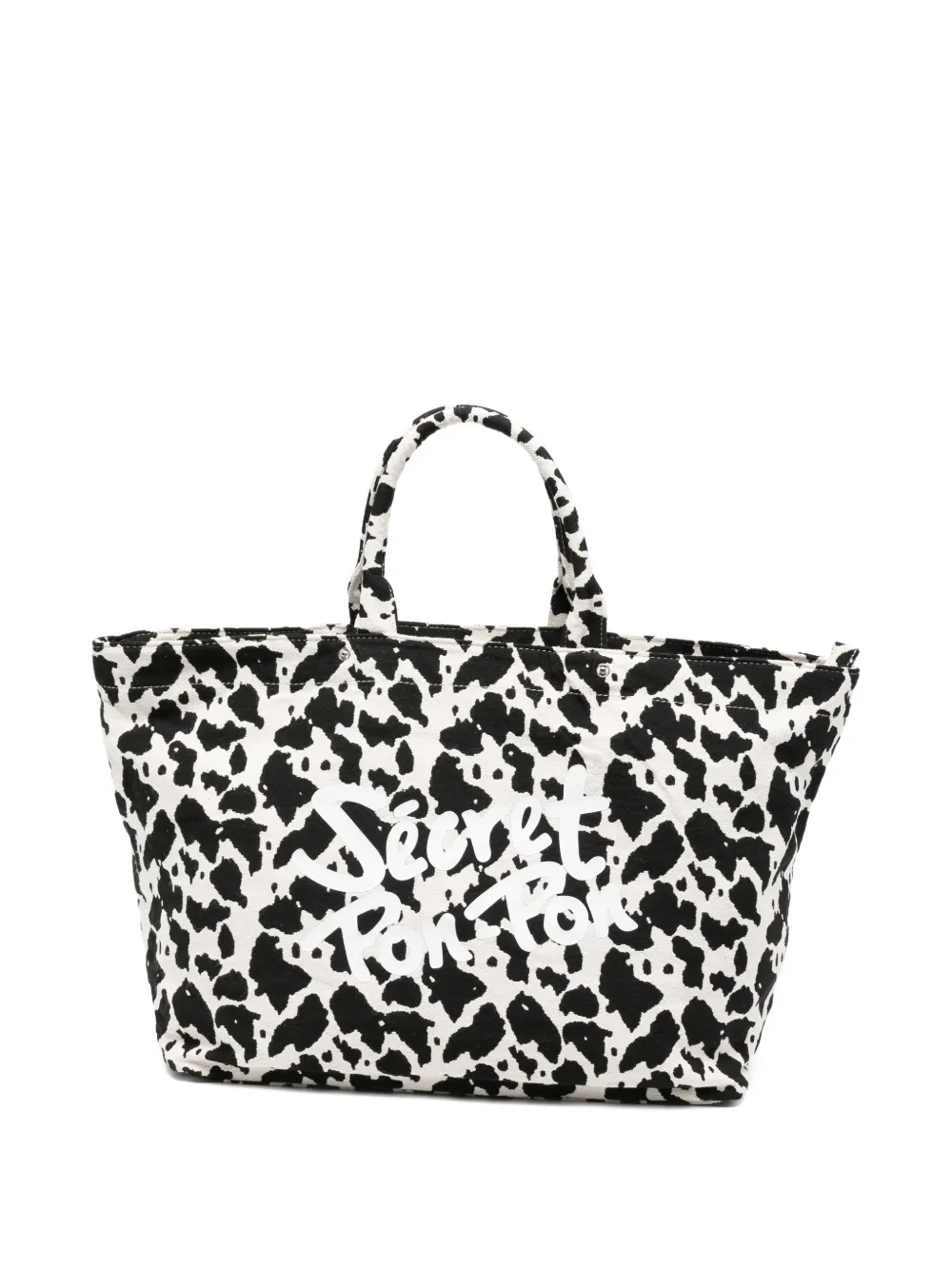 Secret Pon City mesh shopper met print Beige