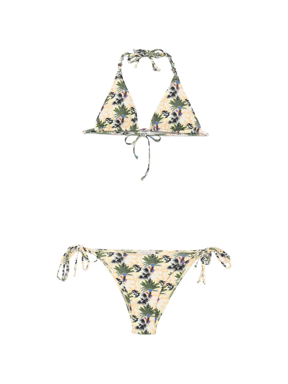 Anjuna palm-print bikini - Nude