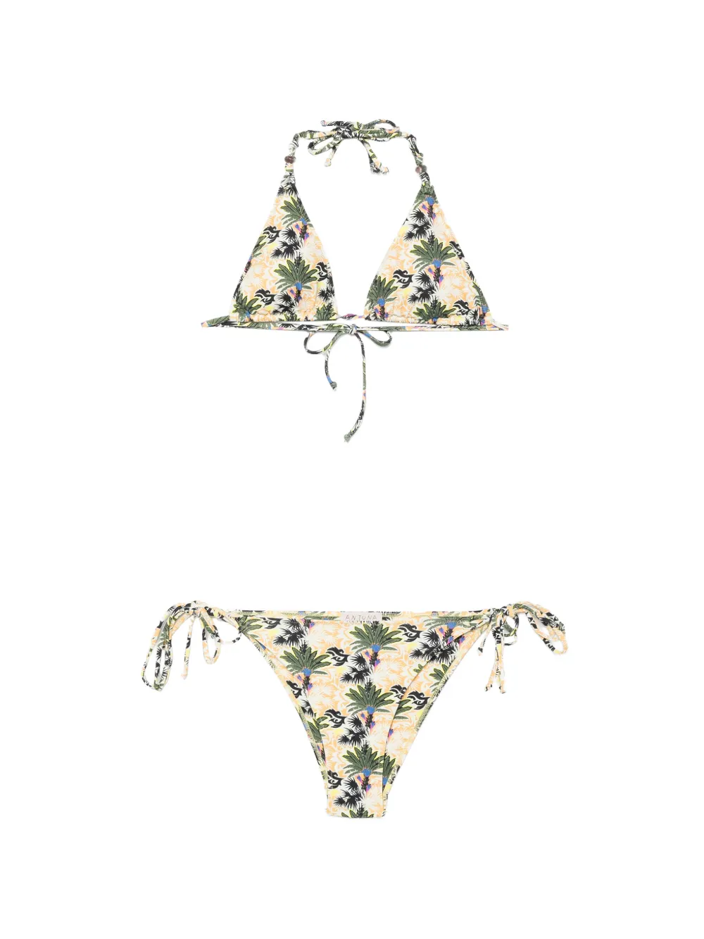 palm-print bikini