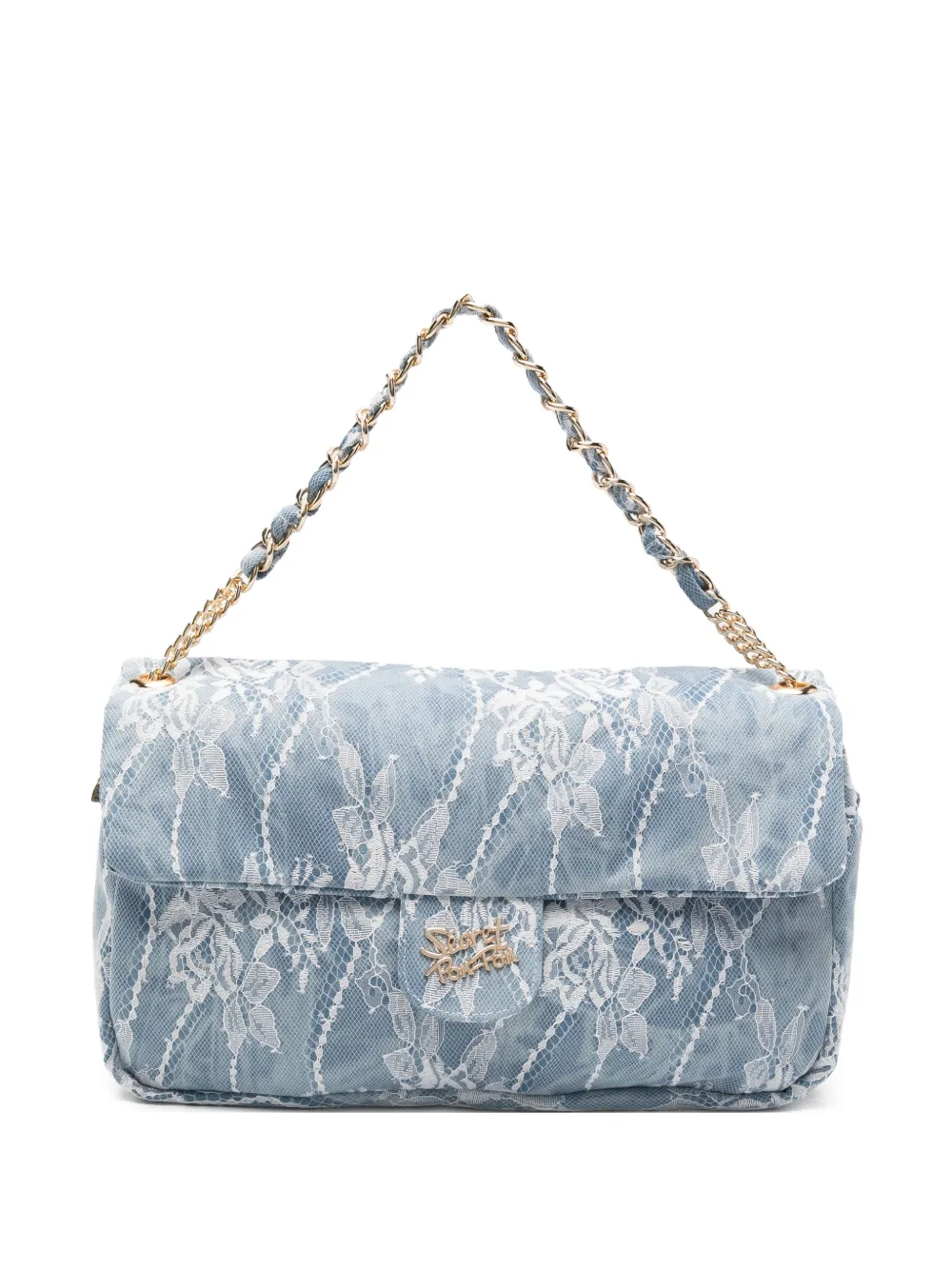 Secret Pon Pon Borsa a spalla Charlotte con strato in pizzo - Blu