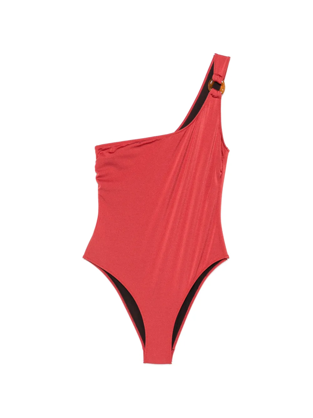Anjuna one-shoulder ring-detail swimsuit - Rosso