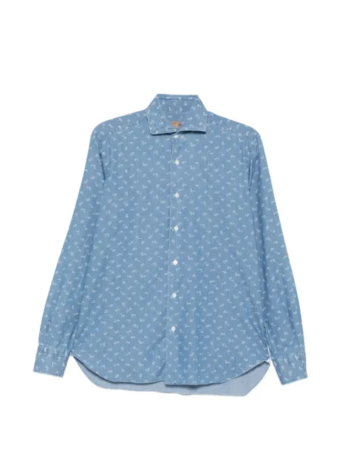 Barba floral-print long-sleeve shirt
