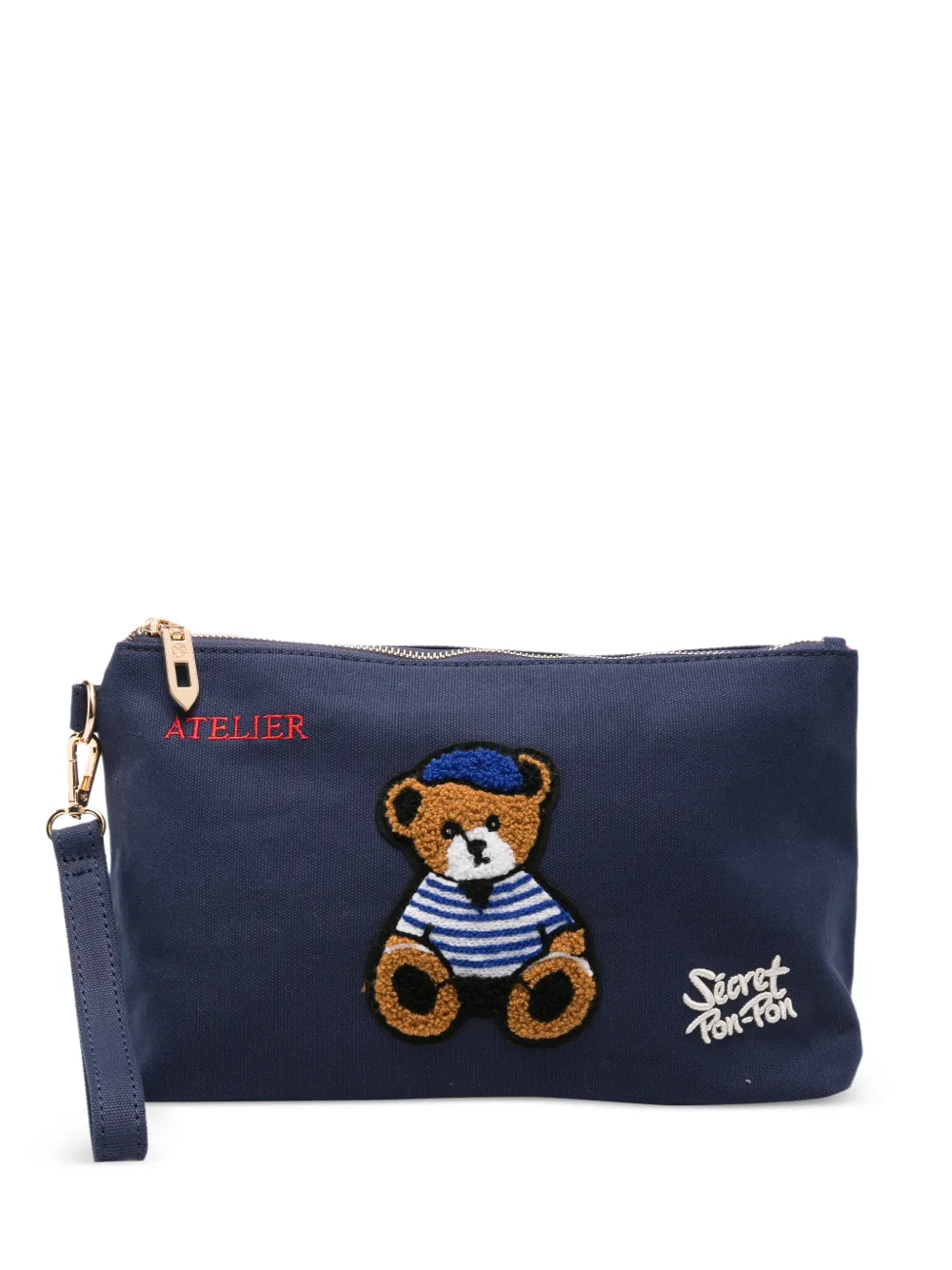 Secret Pon Pon Clutch Saint Tropez con applicazione - Blu