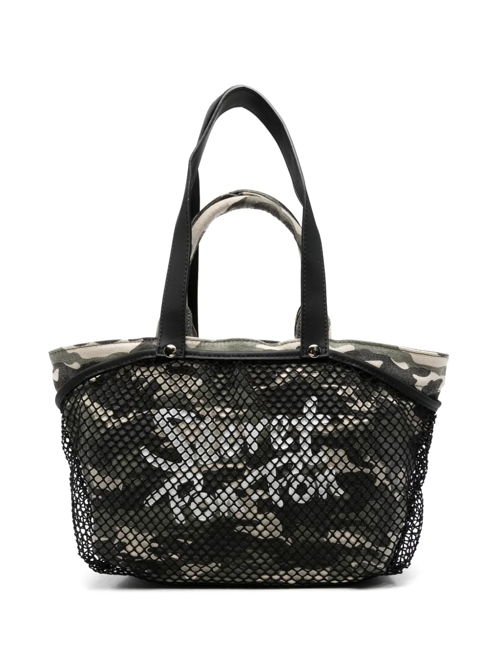 Secret Pon Pon Borsa tote City con stampa camouflage - Verde