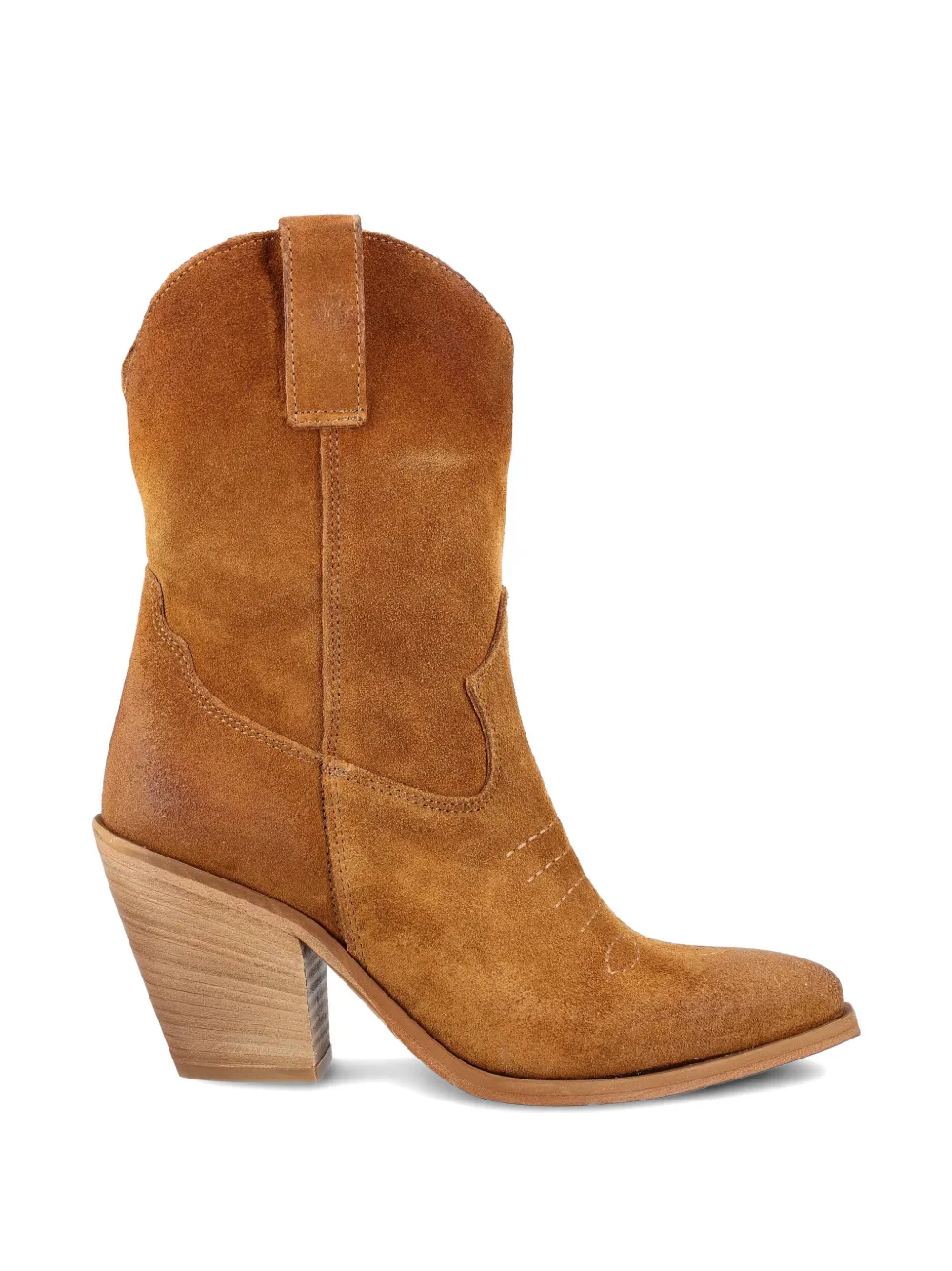 Je t'aime Milano|Woman suede western-style boots - Marrone