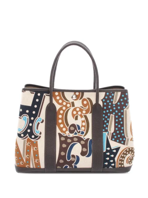 Hermès Pre-Owned 2024 Toile and Negonda H Electric Garden Party 36 tote bag