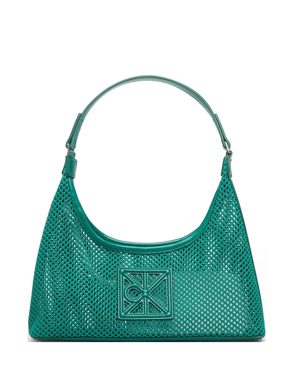 Calvin Klein mesh logo-patch shoulder bag - Verde