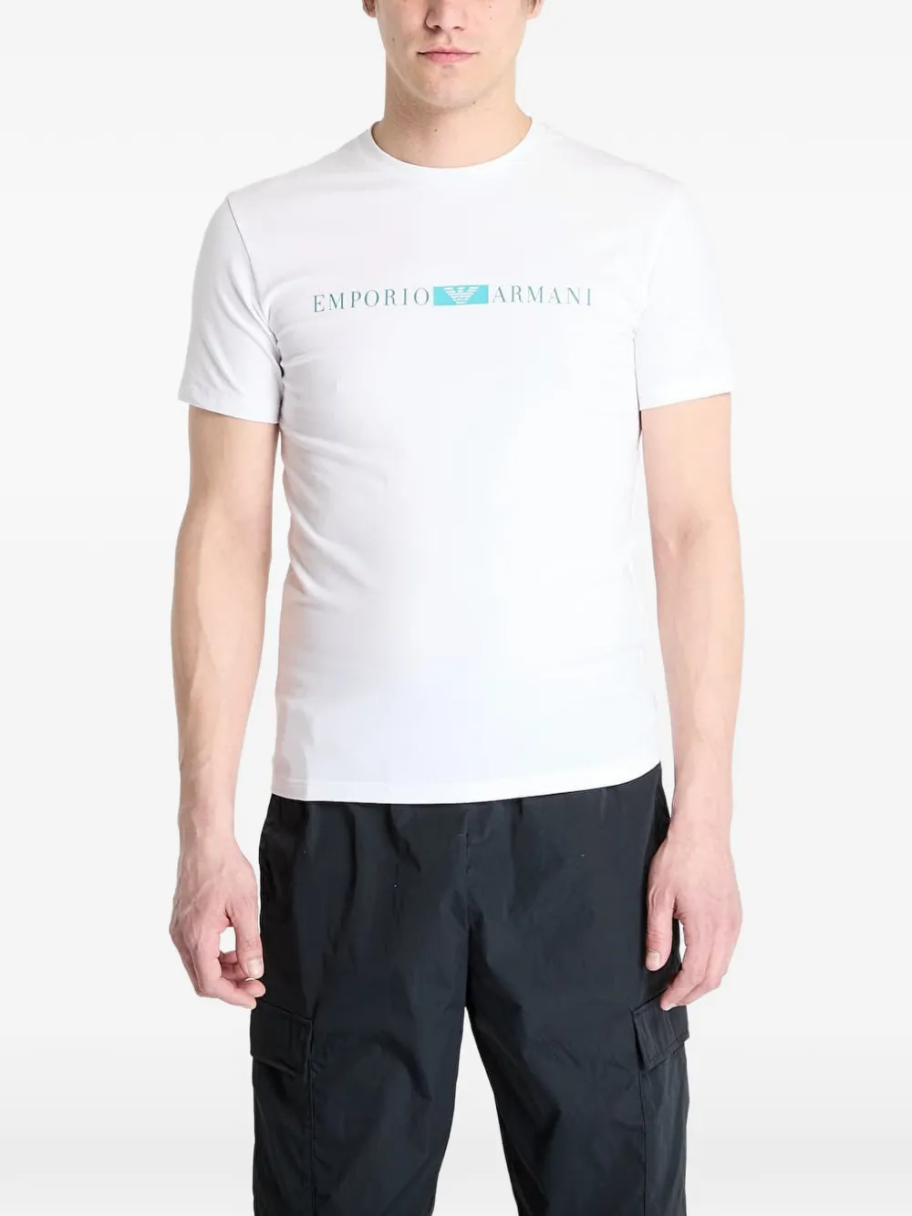 Ea7 Emporio Armani logo-print T-shirt - Bianco