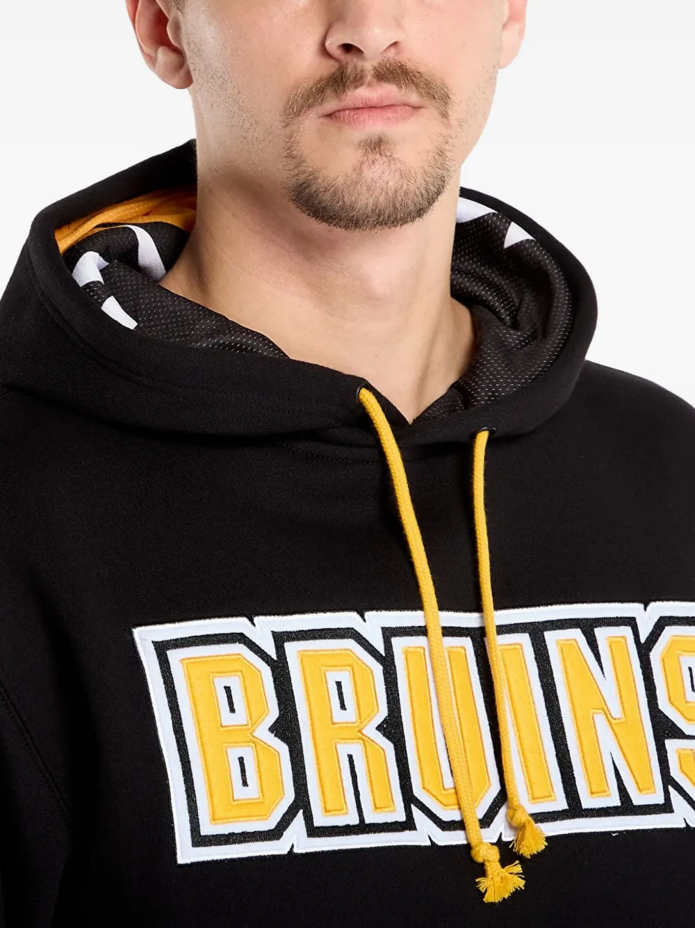 Mitchell & Ness Boston Bruins hoodie met logoprint Zwart