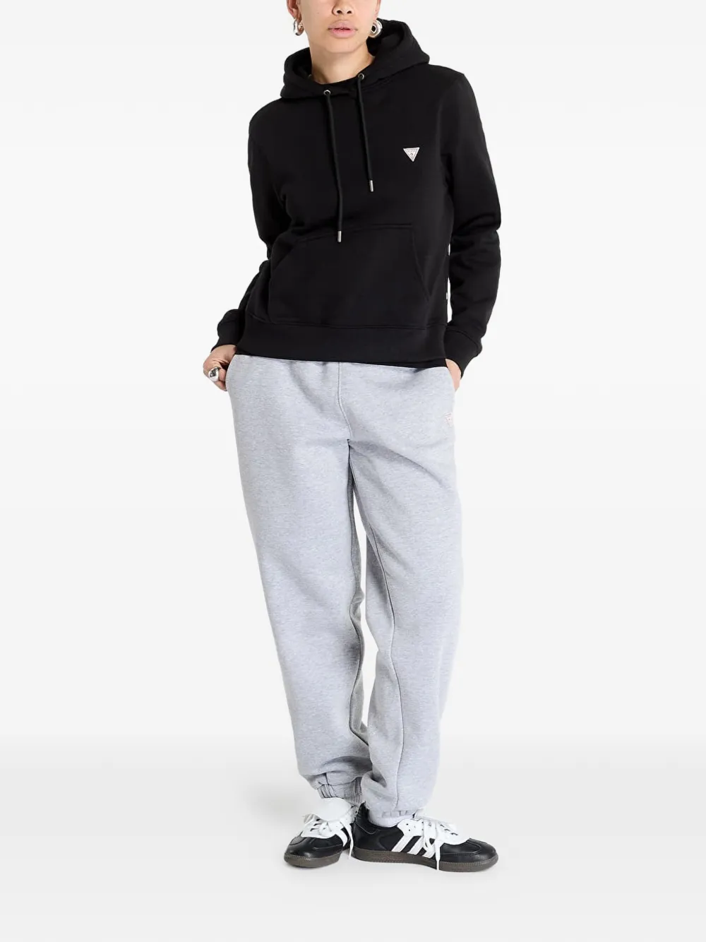 GUESS USA Hoodie met logopatch Zwart