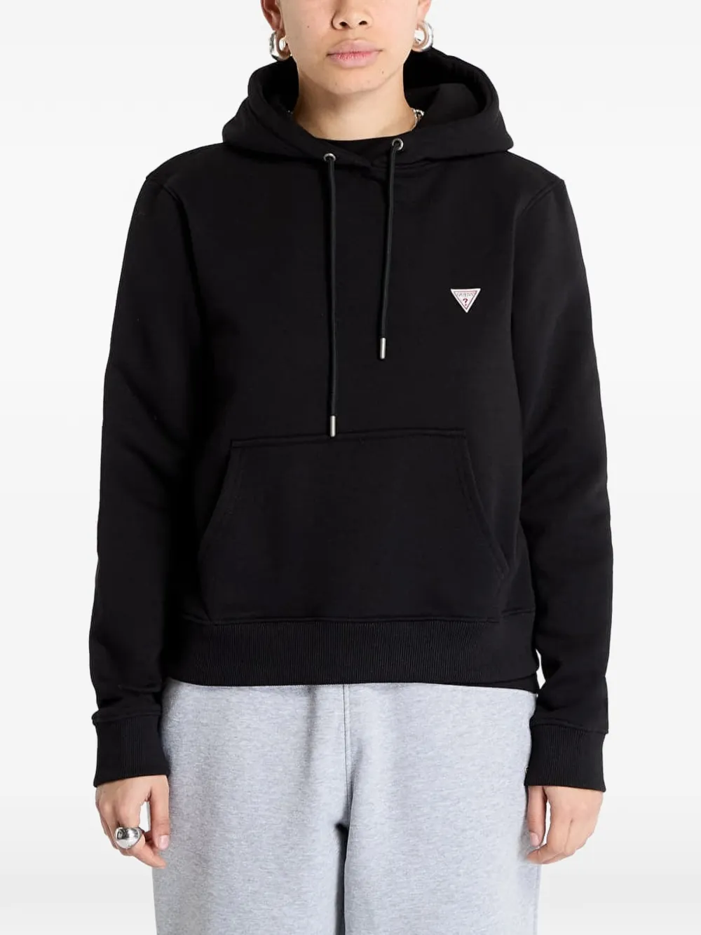 GUESS USA logo-patch hoodie - Nero