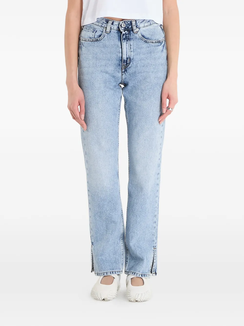 Karl Lagerfeld Jeans side-slit jeans - Blu